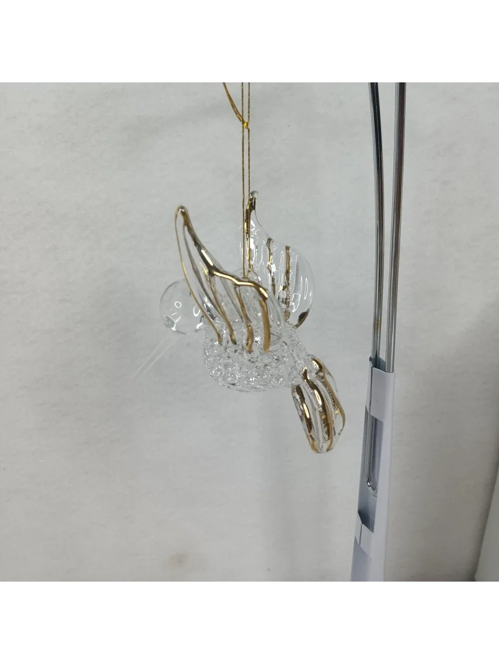 Hummingbird Vintage Ornaments Set of 9 Blown Glass with Gold Trim Item 20888